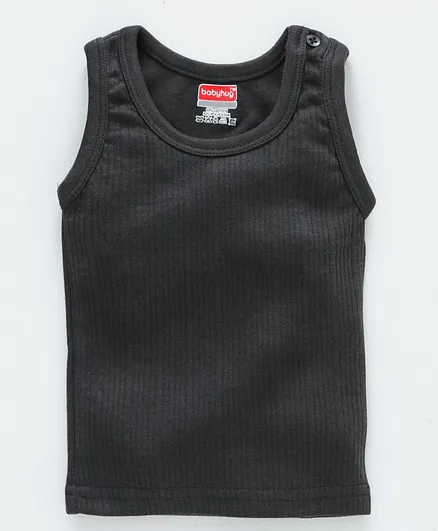 Babyhug Sleeveless Thermal Vest - Dark Grey