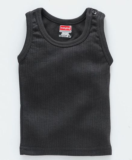 Babyhug Sleeveless Thermal Vest - Dark Grey