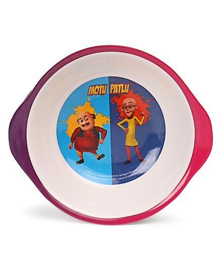 Motu Patlu Bowl With Handle - Multi Colour