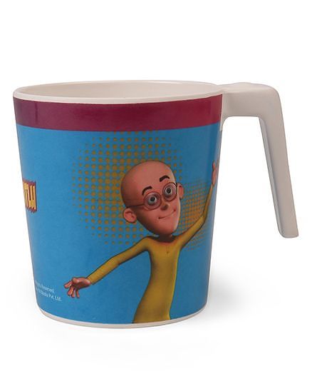 Motu Patlu Large Coffee Mug Off White Blue - 320 ml