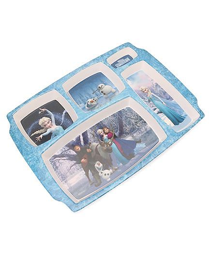Disney Frozen Partition Plate - Blue White (Color & Print May Vary)