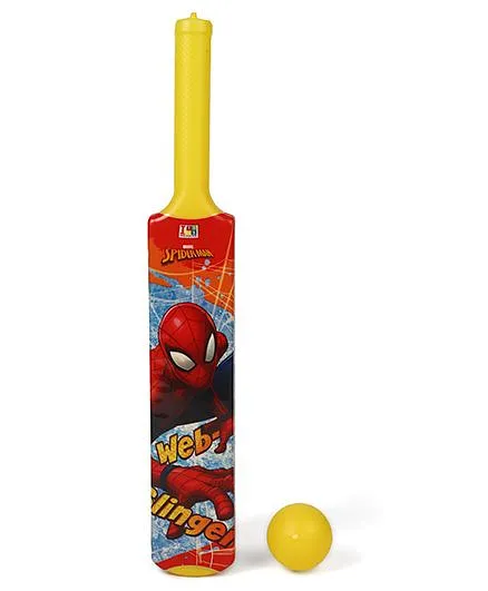 Marvel Spider Man Cricket Set Character Print - Red Yellow
