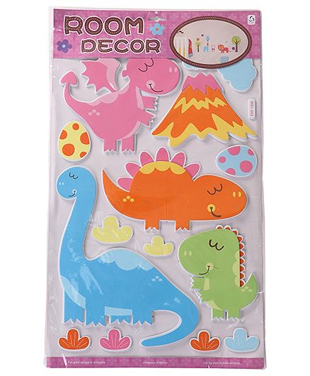 Dinosaur Shape Wall Sticker - Multi Color