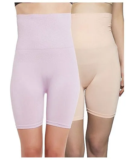 Clovia 4 In 1 Shapers Pack of 2 - Peach Purple