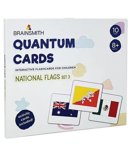 Brainsmith National Flags Quantum Flash Cards (Set III) - 10 cards