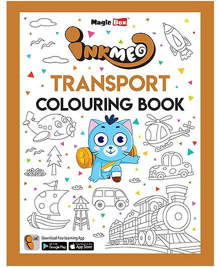 Inkmeo Transport Colouring Book - English