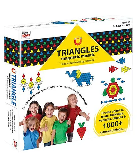 Braino Kids Triangles Magnetic Mosaic Puzzle Multicolour - 420 Pieces