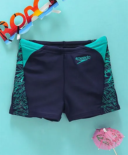 Speedo Printed Swimming Trunks - Navy
