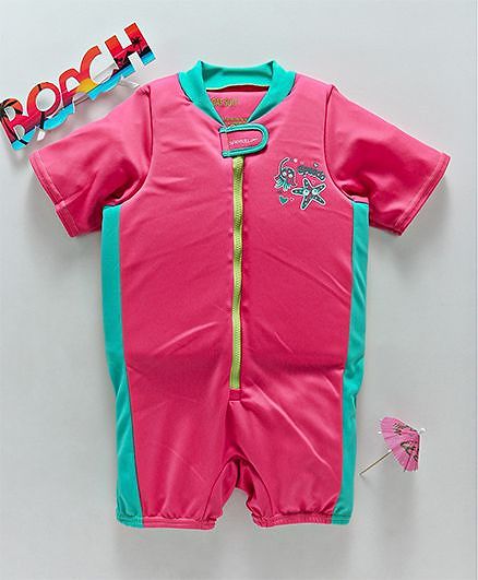 Speedo Half Sleeves Swim Float Suit - Pink