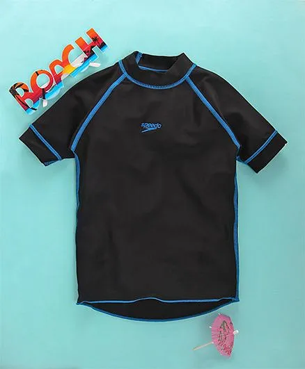 Speedo Half Raglan Sleeves Sun Top - Black