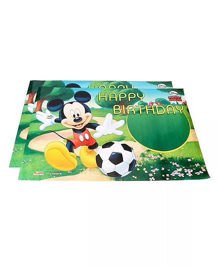 Funcart Mickey Mouse Happy Birthday Poster Green - Pack of 2
