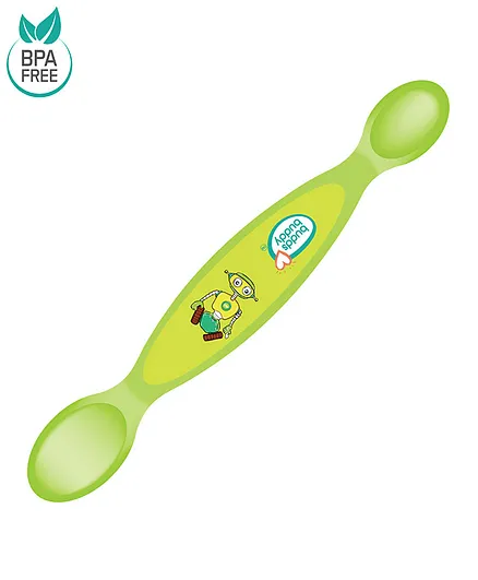 Buddsbuddy Premium Dual End Spoon 2pc BB7035 green