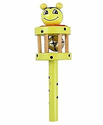 Desi Karigar Wooden rattle Toy (Colour May Vary)