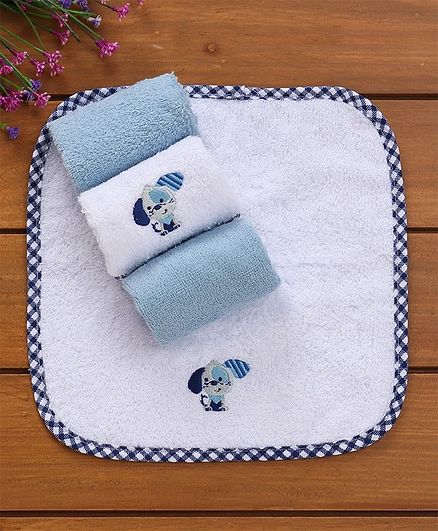 Owen Terry Wash Clothes Pack of 4 - Blue