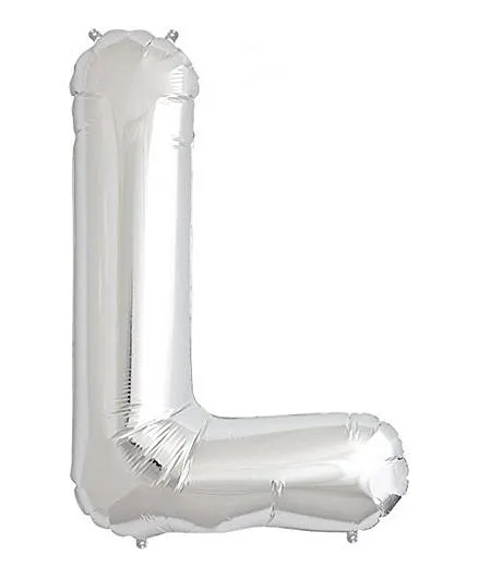 Shopperskart Helium Foil Balloon L Shape - Silver