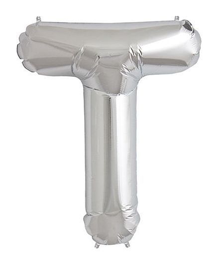 Shopperskart Helium Foil Balloon T Shape - Silver