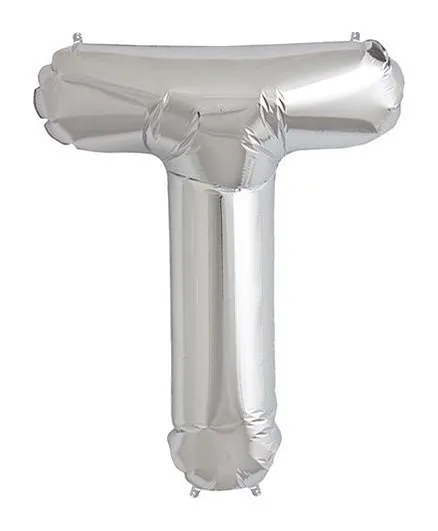 Shopperskart Helium Foil Balloon T Shape - Silver