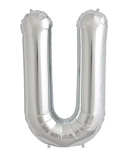 Shopperskart Helium Foil Balloon U Shape - Silver