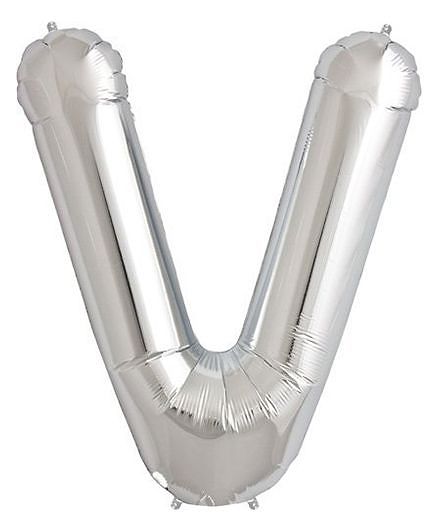 Shopperskart Helium Foil Balloon V Shape - Silver
