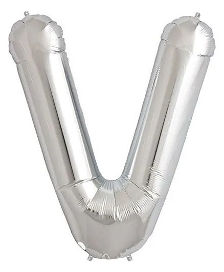 Shopperskart Helium Foil Balloon V Shape - Silver