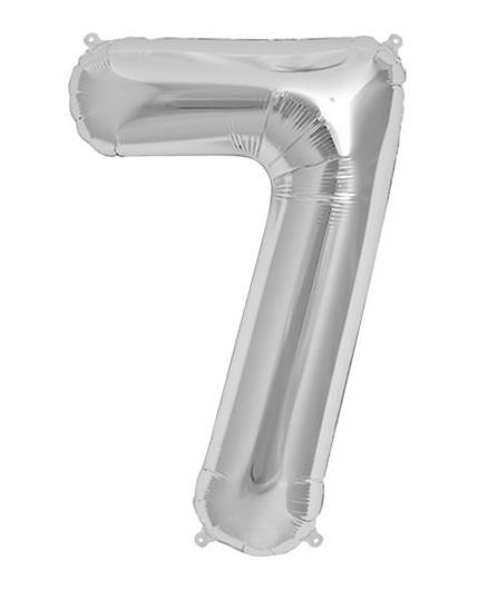 Shopperskart Helium Foil Balloon Number 7 Shape - Silver