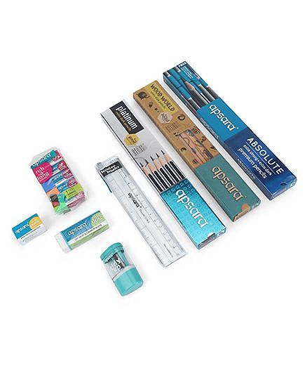 Apsara Scholar's Stationery Kit - 45 Pieces (Color & Style May Vary)