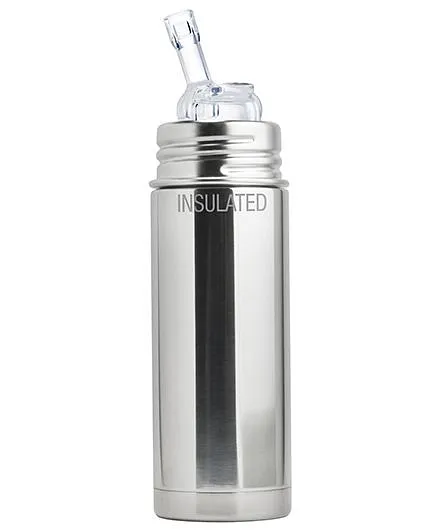 Pura Kiki Natural Vacuum Insulated Stainless Steel Straw Bottle - 260 ml