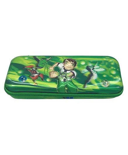 Funcart Dual Side Pencil Box 5D Ben 10 Print - Green