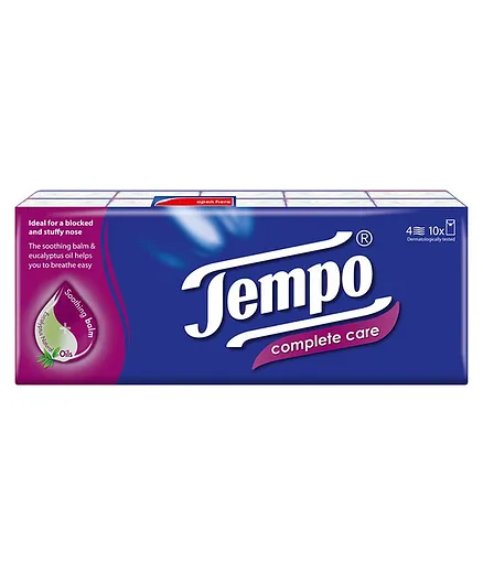 Tempo Complete Care Handkerchief Tissues - Pack of 10