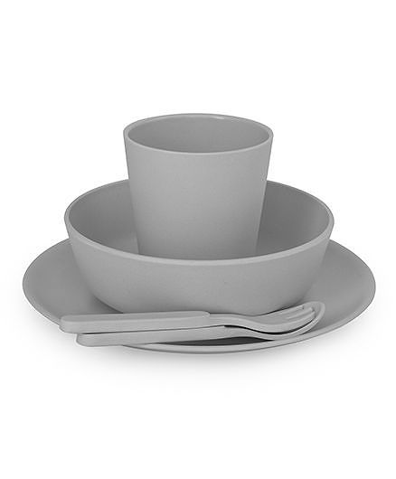 Bobo&Boo Bamboo Dinnerware Set of 5 - Grey
