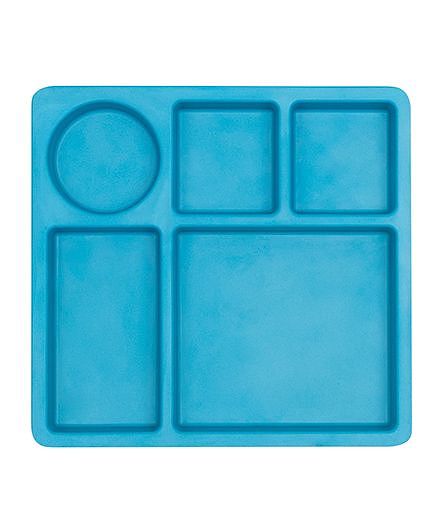 Bobo&Boo Bamboo 5 Sectioned Plate - Blue