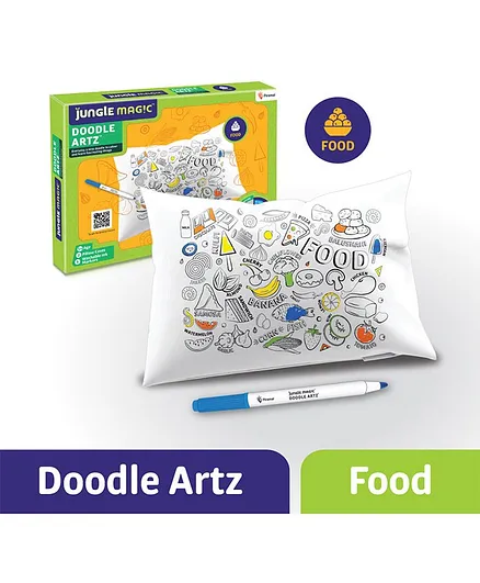 Jungle Magic Doodle Artz Food Theme Set of 6 - Multicolour