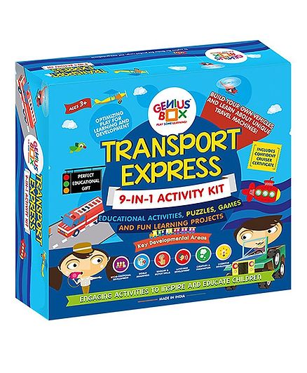 Genius Box 9 in 1 Activity & Learning Transport Express Educational Kit