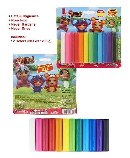 Imagician Playthings Craftival Clay Fun Set 12 Shades - Multicolor