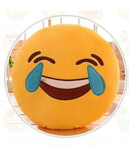 Skylofts Laughing Emoticon Cushion - Yellow