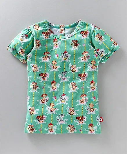 Nino Bambino Horse Printed Tee - Green