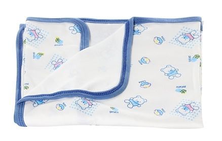 Tinycare Baby Towel With Teddy Print - Blue