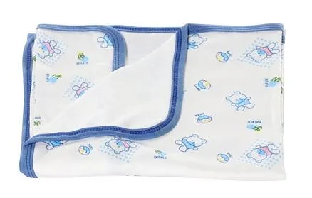 Tinycare Baby Towel With Teddy Print - Blue