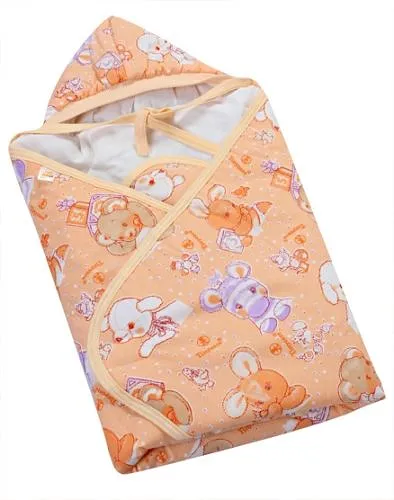 Tiny Care Hooded Blanket - Light Orange