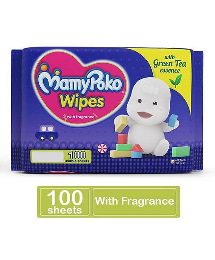 MamyPoko Wipes With Green Tea Essence - 100 Sheets