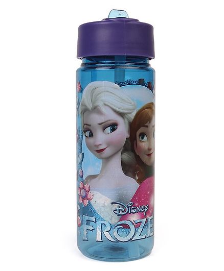 Disney Frozen Sipper Bottle With Flip Open Top Blue - 550 ml