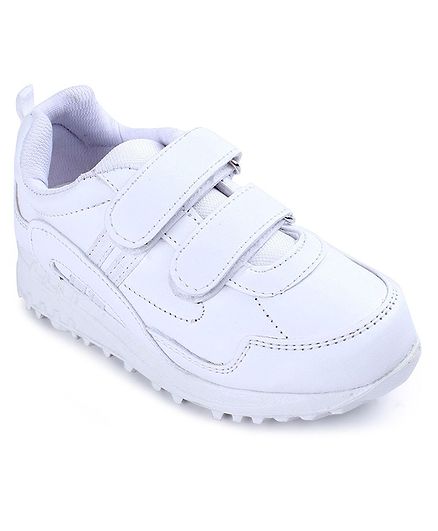 Force 10 School Shoes With Dual Velcro Closure - White