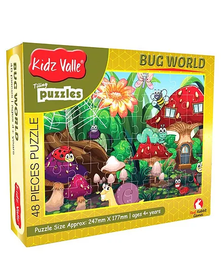 Kidz Valle Bug World Jigsaw Puzzle Set Multicolour - 48 Pieces