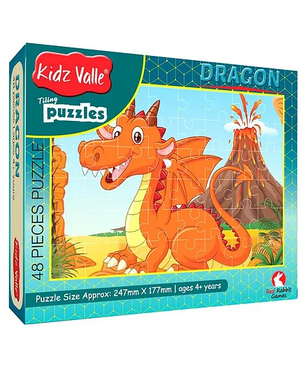 Kidz Valle Dragon Jigsaw Puzzle Set Multicolour - 48 Pieces