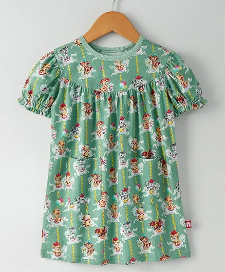 Nino Bambino Unicorn Print Nightie - Green