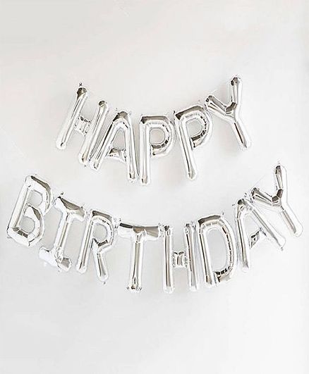 Shopperskart Happy Birthday Foil Balloons Golden - 13 Letters