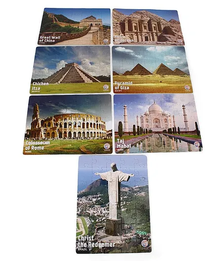 Ratnas 7 Wonders Jigsaw Puzzle Game Multicolour - 35 Pieces