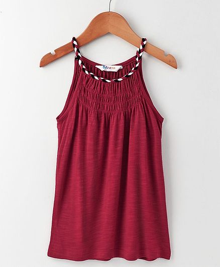 Ventra Solid Print Singlet Top - Pink