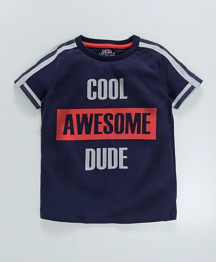 Ventra Cool Print Tee - Navy