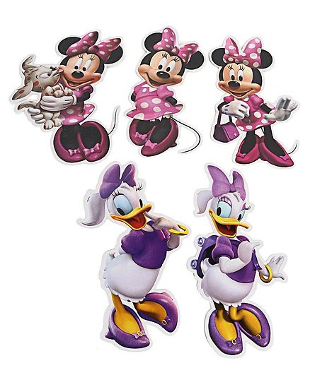 Disney Minnie Mouse Cut Out Pack of 5 - Multicolour